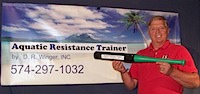 Dale Winger with the Aquatic Resistance Trainer